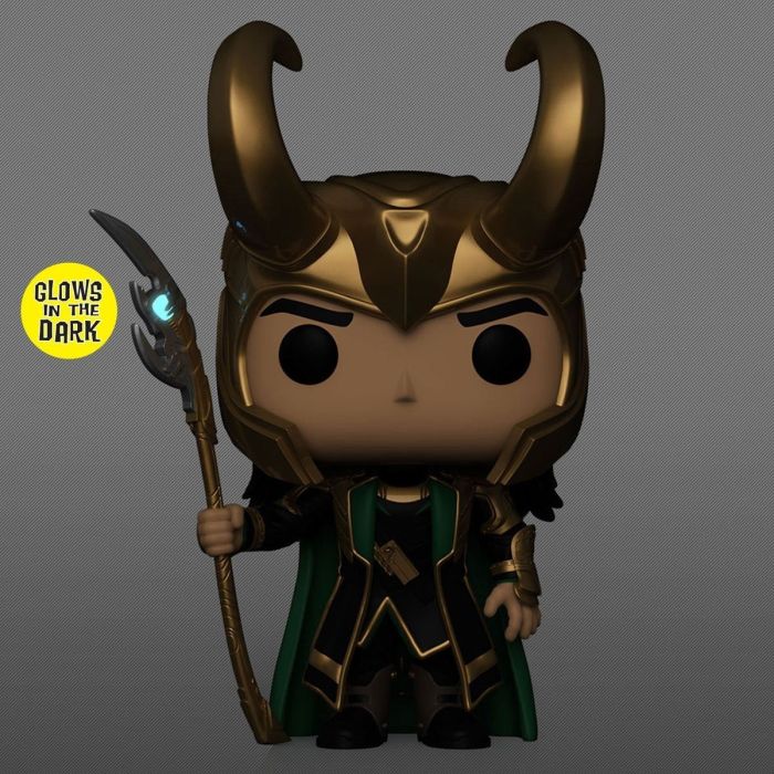 Funko Pop! Avengers: Loki with Scepter (GITD) Entertainment Earth Exclusive (Box Damage)