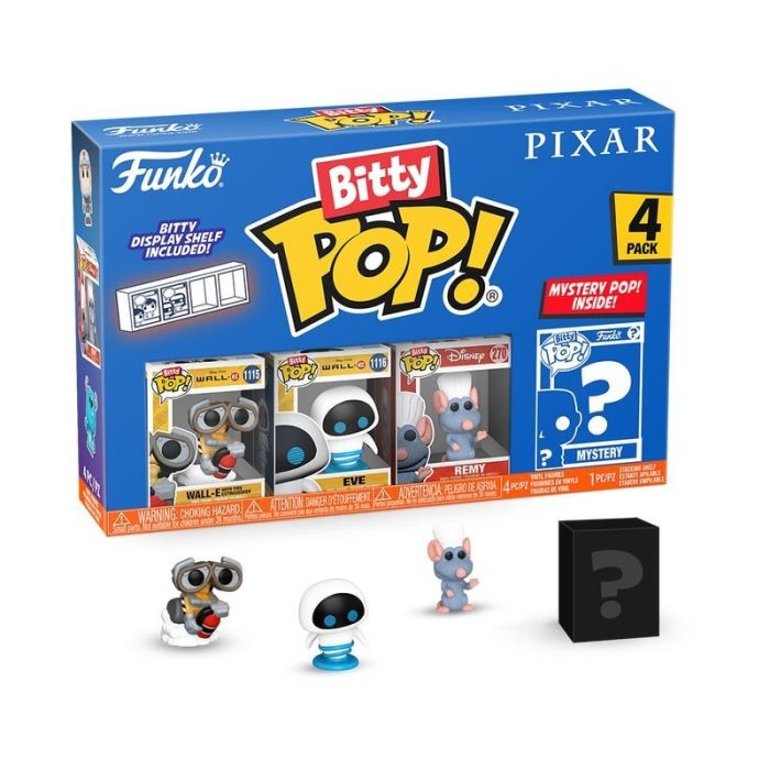 Wall-E, EVE, Remy and mystery chase - Funko Bitty Pop! - Disney Pixar