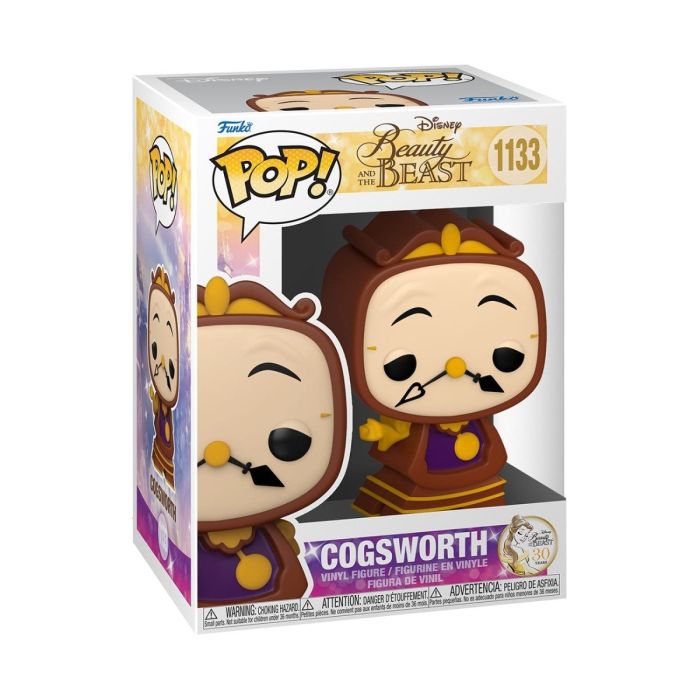 Beauty and the Beast POP! Movies Vinyl Figure Cogsworth 9 cm