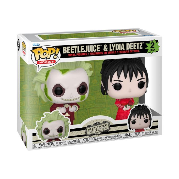 Beetlejuice 2 POP! Animation Vinyl Figures 2-Pack Beetlejuice & Lydia Deetz 9 cm