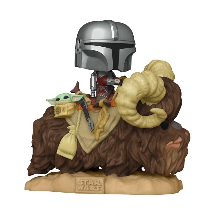 Mando on Bantha with Child in Bag - Funko Pop! Deluxe - The Mandalorian
