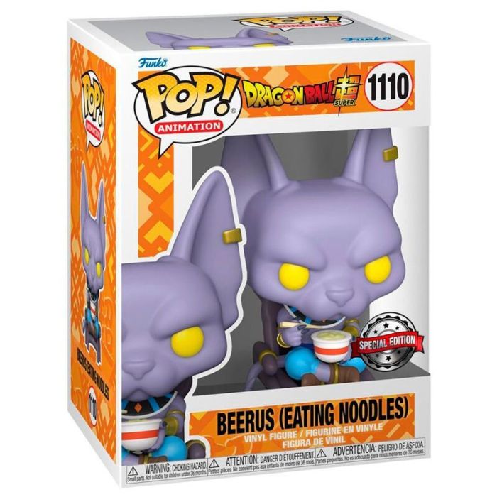 Dragon Ball Super POP! Animation Vinyl Figure Beerus Eating Noodles 9 cm