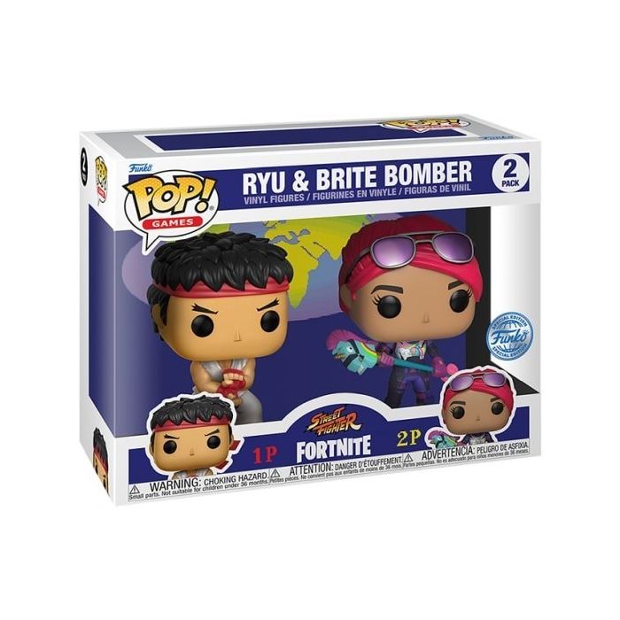 Ryu & Brite Bomber 2-Pack - Funko Pop! - Fortnite x Street Fighter