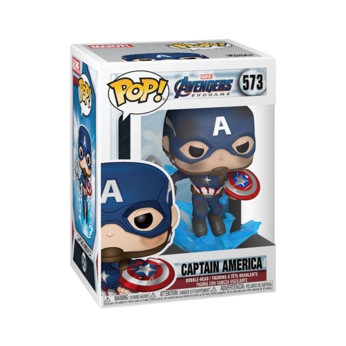 Funko Pop! Avengers: Endgame - Captain America w/ Broken Shield & Mjolnir [BOX DAMAGE]