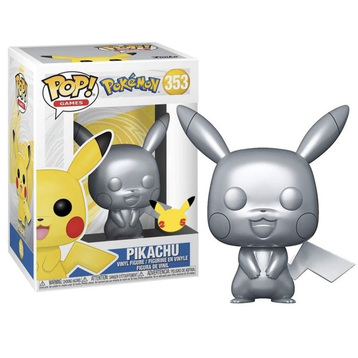 Pikachu (Silver Metallic) 10 inch - Funko Pop! Games - Pokemon