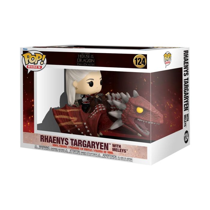 House of the Dragon POP! Rides Deluxe Vinyl Rhaenys Targaryen with Meleys 9 cm