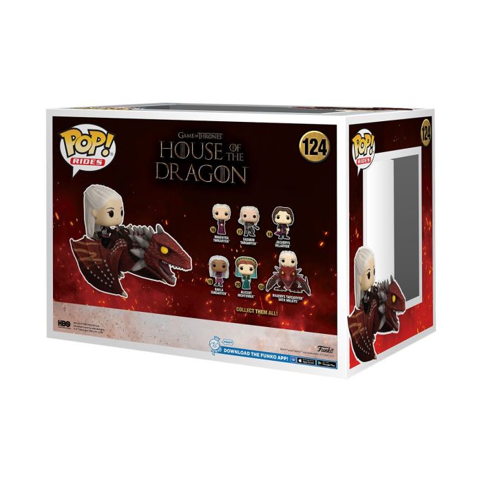 House of the Dragon POP! Rides Deluxe Vinyl Rhaenys Targaryen with Meleys 9 cm