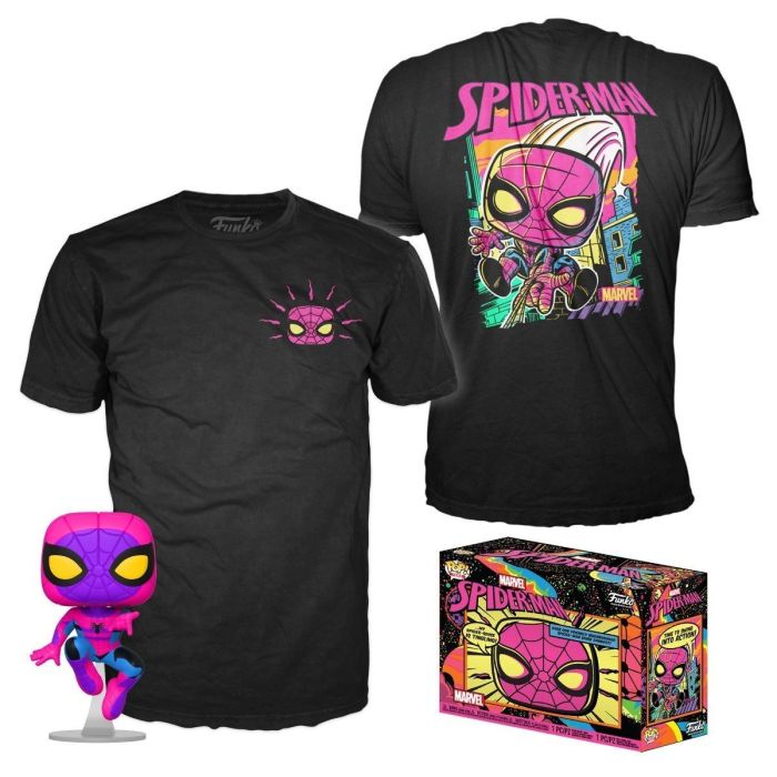 Spider-Man (Black Light) - Funko Pop! & Tee - Marvel