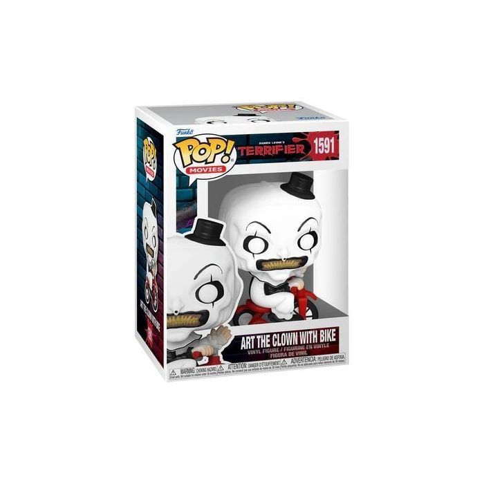 Terrifier POP! Movies Vinyl Figure Art the Clown w/bike 9 cm