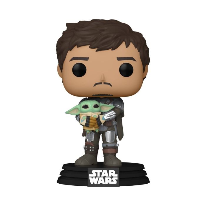 Mando Holding Grogu - Funko Pop! - The Mandalorian