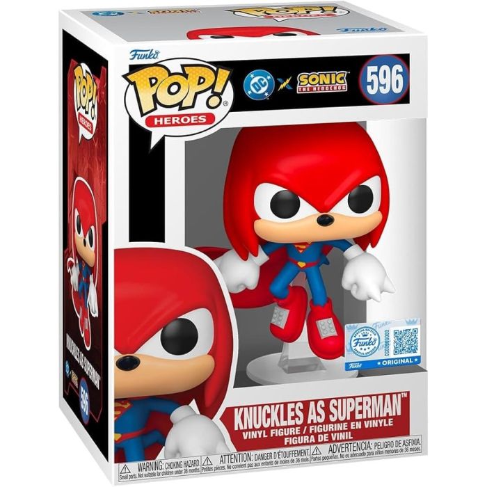 DC x Sonic the Hedgehog POP! Heroes Vinyl Figure Knuckles as Superman 9 cm
