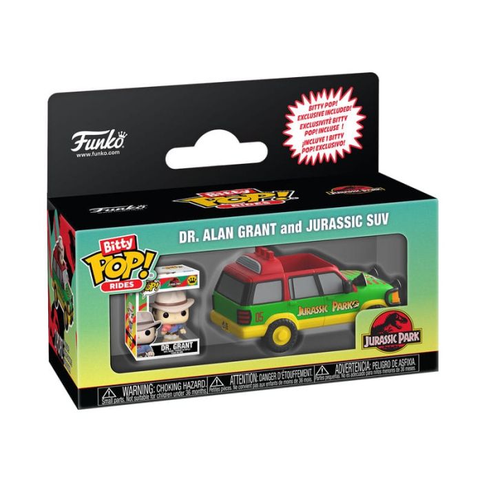 Jurassic Park Bitty POP! Ride Vinyl Figure Jurassic SUV w/Dr. G 2,5 cm 