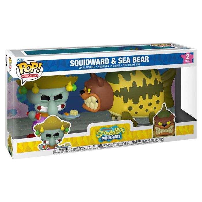 SpongeBob SquarePants POP! Animation Vinyl Figure 2-Pack Squidward & Sea Bear 9 cm