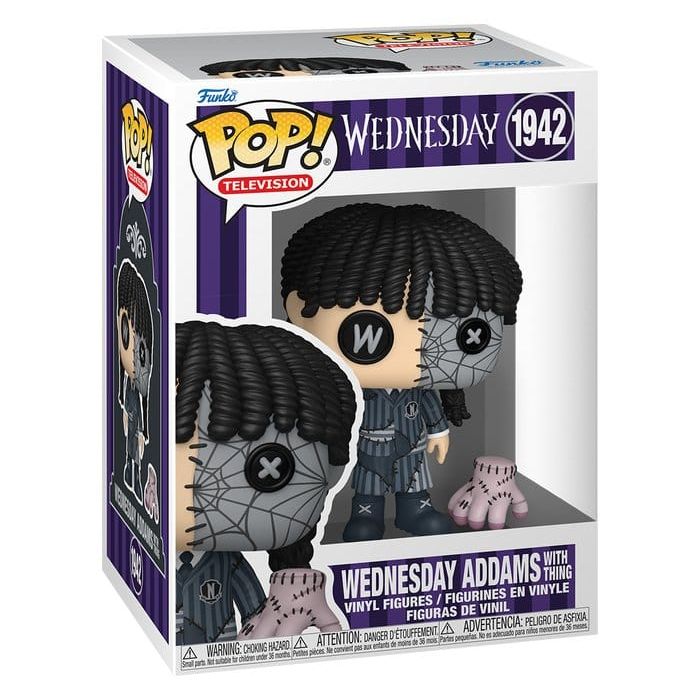 Wednesday POP! Televison Vinyl Figure Patchwork: Wednesday with Thing 9 cm