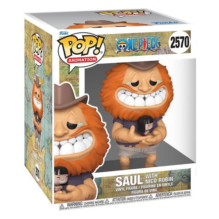One Piece Super Sized POP! Animation Vinyl Figure Saul w/ Nico Robin 15 cm