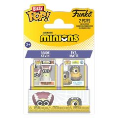 Minions Bitty POP! Vinyl Figures 2-Pack Bride Kevin & Eye, Matie 2 cm