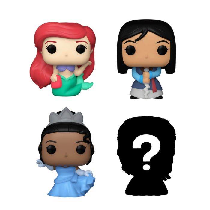 Ariel, Mulan, Tiana and mystery chase - Funko Bitty Pop! - Disney