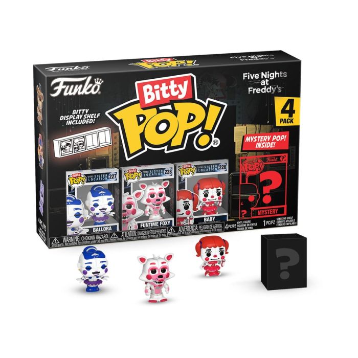 Ballora, Funtime Foxy, Baby and mystery chase - Funko Bitty Pop! - Five Nights at Freddy's