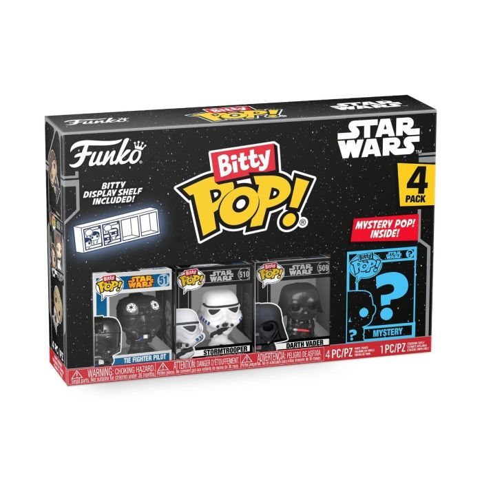 Darth Vader, Tie Fighter Pilot, Stormtrooper and mystery chase - Funko Bitty Pop! - Star Wars