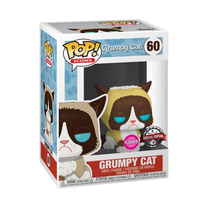 Grumpy Cat  (Flocked) - Funko Pop! - Icons